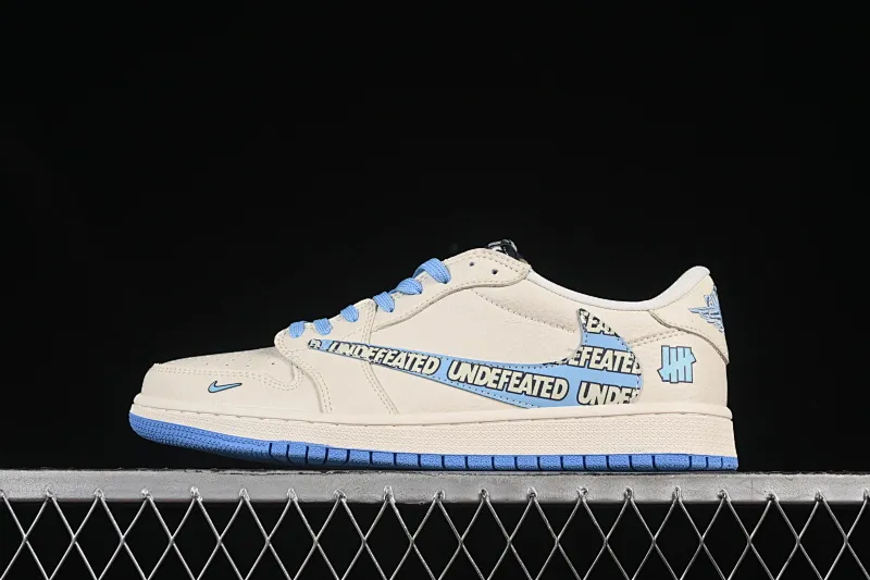 All categories Air Jordan Jordan series basketball shoes Air Jordan 1 Low High-end customized low-top sneakers Travis Scott x Fragment Design x Air Jordan 1 Low OG SP AJ1 UN joint name beige blue English hook low-top cultural casual sneakers LD2025-013